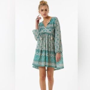 Spell and the Gypsy Collective Kombi mini dress in Sage Green, XS